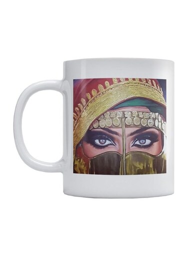 Arabian Beauty Printed Mug Red/Yellow/Green
