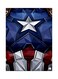 Captain America Themed Metallic Plate Blue/Red/Silver