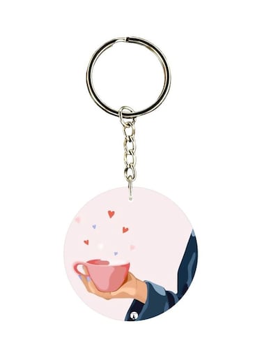 Cartoon Themed Single Sided Keychain