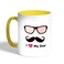 I Love My Dad Printed Coffee Mug, Yellow 11 Ounce