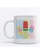 Ice Cream Printed Coffee Mug White/Pink/Green