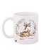 Deer Printed Coffee Mug White/Brown/Pink 11ounce