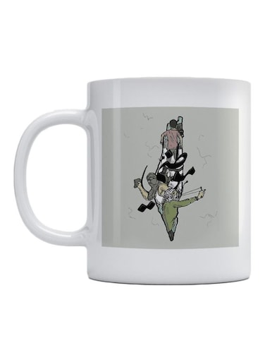 Palestine My Home Printed Ceramic Coffee Mug White/Grey/Black 350ml