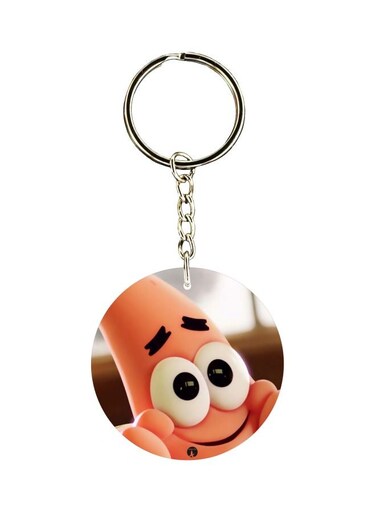 Single Sided Patrick Star Themed Keychain