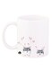 Cats Design Mug White/Black 12ounce