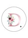 Letter D Printed Fridge Magnet Round Multicolour