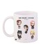 Cartoon Printed Coffee Mug White/Grey/Beige 11ounce
