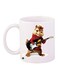 Cartoon Printed Coffee Mug White/Brown/Red 11ounce