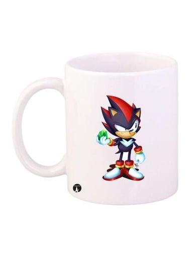 Sonic Video Game Printed Mug White/Red/Blue