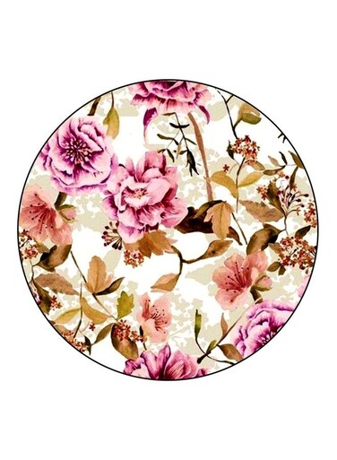 Floral Printed Fridge Magnet Pink/Beige/Brown 5.5cm