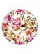 Floral Printed Fridge Magnet Pink/Beige/Brown 5.5cm