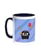 Cartoon Drawing - The Joy Of Eid Printed Coffee Mug Blue/White 11ounce