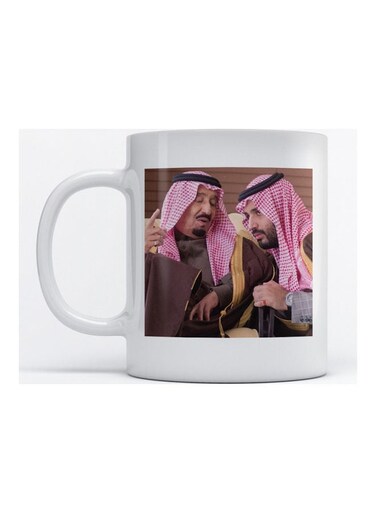 Mug King Salman Prince Mohammad Bin Salman For Coffee And Tea White 350ml