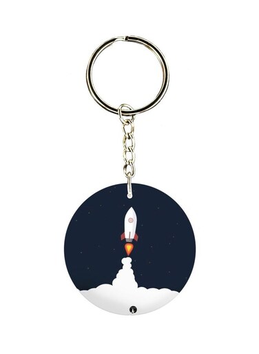 Rocket Printed Keychain