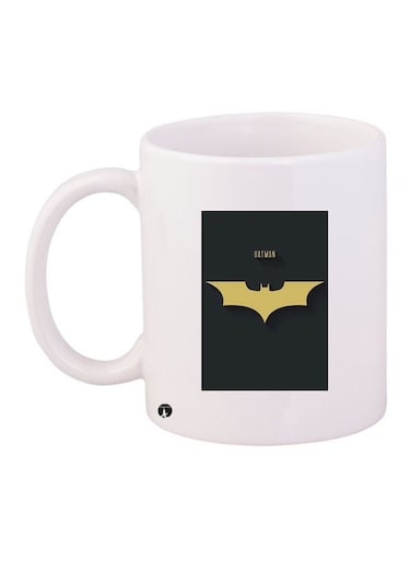 Cartoon Printed Coffee Mug White/Black/Yellow