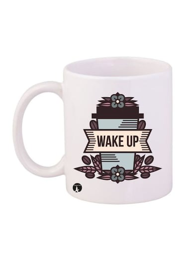 English Phrase Printed Mug White/Black 12ounce