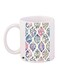Floral Printed Coffee Mug White/Blue/Pink 11ounce