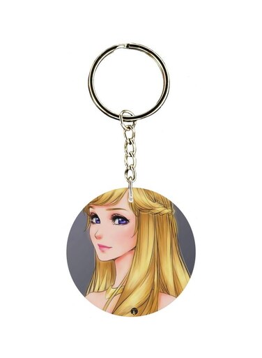 Girl Printed Dual Sided Keychain