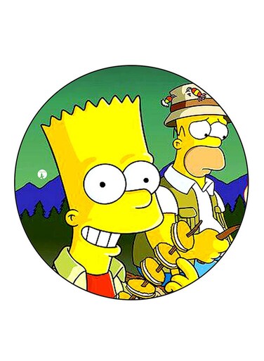 Simpsons Printed Fridge Magnet Multicolour