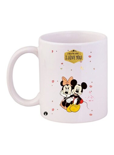 Mickey Mouse Printed Coffee Mug White/Black/Yellow