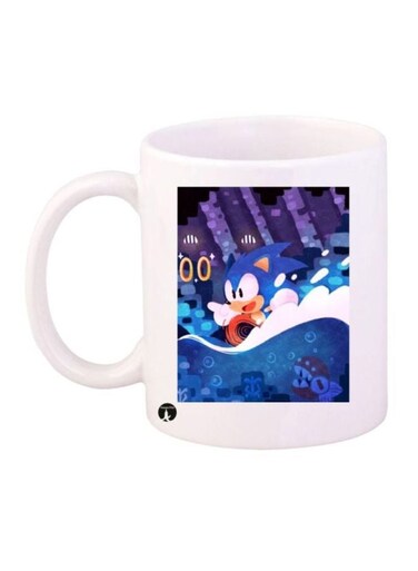 Sonic Printed Coffee Mug Blue/White