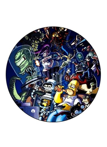 Futurama And The Simpsons Printed Fridge Magnet Multicolour