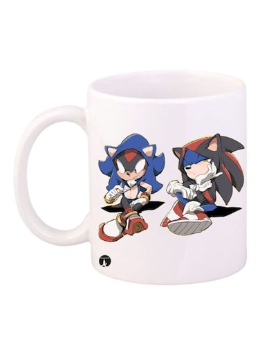 Sonic Character Printed Mug White/Blue Standard Size