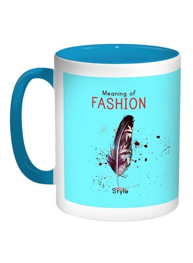 Meaning Of Fashion Printed Coffee Mug Blue/White/Red 11ounce