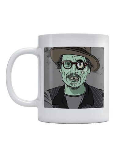 Johnny Depp Printed Mug White/Black/Green