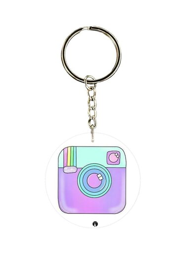 Cartoon Printed Single Sided Pocket Keychain