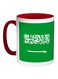 Kingdom of Saudi Arabia Printed Coffee Mug Red/Green/White