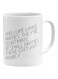 And I Like Large Parties Printed Mug White/Black