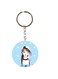 Double Sided Girl Printed Keychain