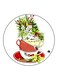 Tea Cups Printed Fridge Magnet Round Multicolour
