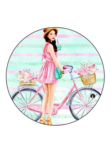 Girl Printed Fridge Magnet Multicolour