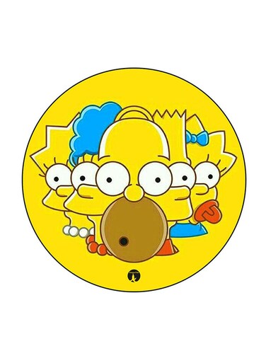 Simpsons Printed Fridge Magnet Round Multicolour
