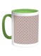 Circles And Squares Motifs Printed Coffee Mug Green/White/Red 325ml
