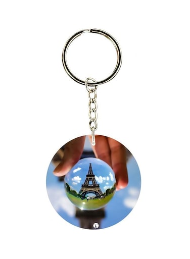 Eiffel Tower Printed Pocket Keychain