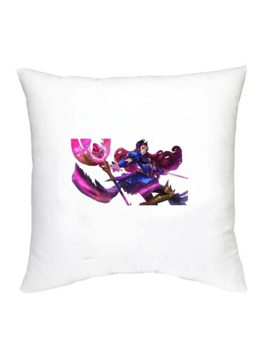Mobile Legends Character Printed Decorative Cushion White/Purple/Blue 16x16inch
