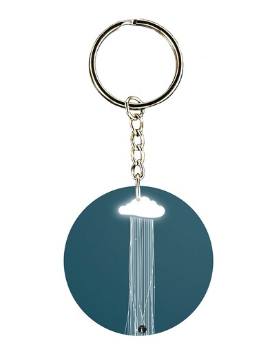A Cloud Double Side Printed Keychain