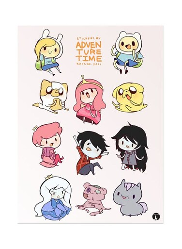 Adventure Time Printed Poster Board Multicolour