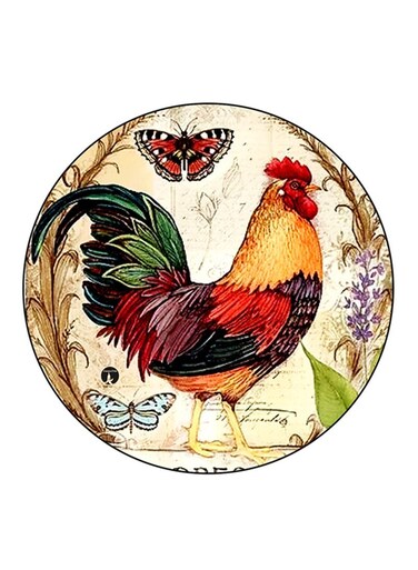 Rooster Printed Fridge Magnet Multicolour