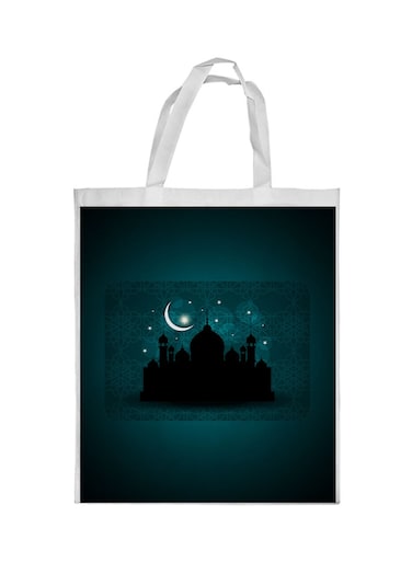 Ramadan And A Mosque Printed Shopping Bag Blue/White
