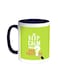 Keep Calm And Ask Questions Printed Coffee Mug Blue/White 11ounce