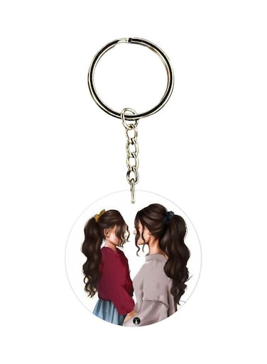 Girl Printed Dual Sided Keychain