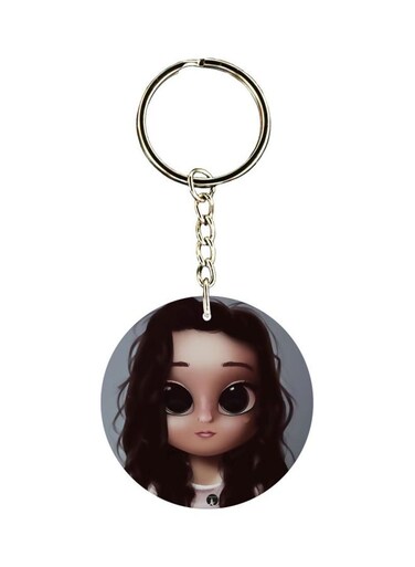 Cartoon Themed Dual Sided Keychain