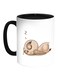 Owl Printed Coffee Mug White/Black 11ounce