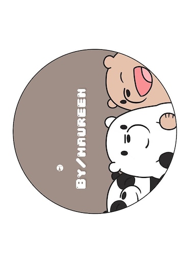 Panda Printed Fridge Magnet Multicolour 5.5 x 5.5cm