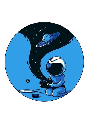 Space Printed Fridge Magnet Multicolour