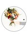 Flower Printed Fridge Magnet White/Green/Pink 5.5cm